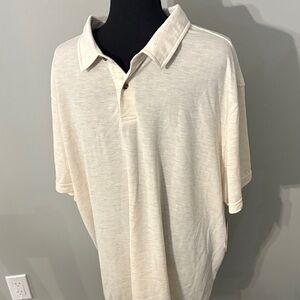 Men's George Cream Polo Shirt Size 3 XL. NWT